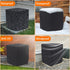 STARTWO Air Conditioner Cover for Outside Units, Durable Waterproof Square AC Cover with Windproof Buckles, Black