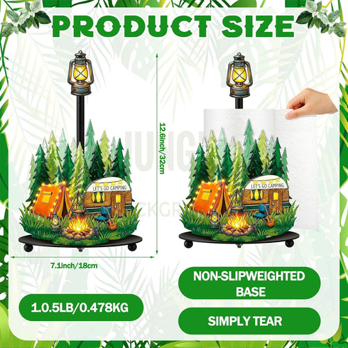 Countertop Chunful Camping Paper Towel Holder Let's Go Camping Kitchen Bathroom Decor Vbs Decorations Rustic Campfire