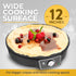 Crepe Maker Machine - Nonstick 12” Electric Griddle for Pancakes, Roti, Tortilla, Portable, Compact