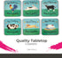 Pimpernel Dans le Jardin Coasters - Set of 6, Cork Backing, Chicken Design for Table Protection