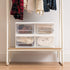IRIS USA 7 Qt. Plastic Drawer Storage Organizer, 4-Pack Stackable Unit with Sliding Drawer for Bedroom, Kitchen, White