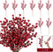 HOHOTIME Christmas Holly Berry Stem Ornaments, 8 Large Branches/32 Small Branches Artificial