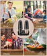 Set 135ml Ringco Gravity Electric Salt and Pepper Grinder with Charging Base, Automatic Gravity Salt and Pepper Mill