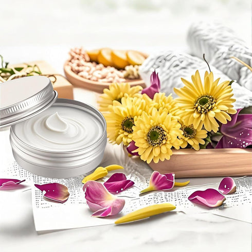 LJY 36 Pieces Round Aluminum Cans with Screw Lid, Metal Tins Jars, Empty Slip Slide Containers, Mixed Sizes