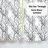 FMFUNCTEX White Black Kitchen Curtains, Small Tier Curtains 22" x 24" Cafe Curtain Set with Tree Branch Print