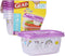 Glad for Kids GladWare Snack Containers, Unicorn Design, BPA-Free Plastic, 24oz, 4 Count, Pink