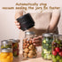 Fully Automatic Mason Jar Vacuum Sealer Kit, Electric Jar Vacuum Sealer for Canned Foods, Must-Have for Pantry Canning