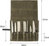 9 Pockets Canvas Chef Knife Roll Bag, Knife Wrap Wallet, Cutlery Knife Pouch Holders for Kitchen Utensils (Army Green)