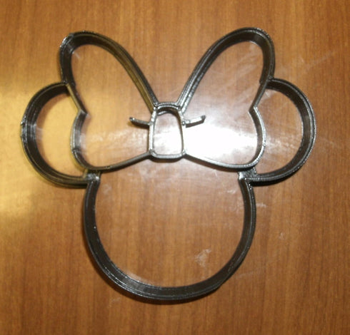 THEMED MAGICAL MOUSE COOKIE CUTTER, BOW HEAD FACE CARTOON CHARACTER, MADE IN USA PR530S