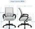 Yaheetech Ergonomic Office Chair, Mid Back Computer Chair with Lumbar Support, Adjustable Rolling Swivel