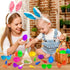 24Pcs Pre filled Easter Eggs with Egg Fillers Finger Lights, Easter Basket Stuffers for Teens Toddler Boys Girls