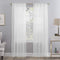 No. 918 Genevieve 2-pack Linen Weave Sheer Grommet Curtain Panel Pair, 50" x 84", White