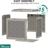 32 YITAHOME Gallon Deck Box, Resin Storage with Lockable Lid & Side Handles, Indoor Outdoor Small Container for Patio