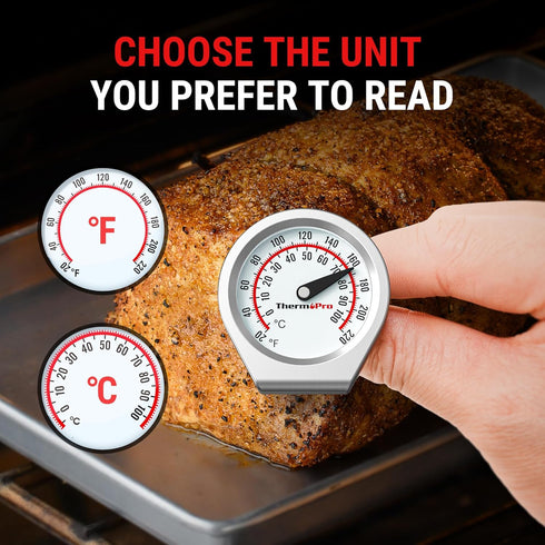 ThermoPro Dial Instant Read Meat Thermometer - Portable Kitchen Thermometer with 5'' Stainless Steel Probe