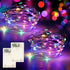 YPHSOL 16.4ft 50LED 2 Pack) Fairy Lights Battery Operated String Lights Flashing and Constant Light Waterproof Silver