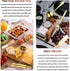 Charcuterie Board Accessories - 18 Pieces Spreader Knife Set with Wooden Handles for Parties