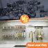 Spice Rack Wall Mounted 4 Pack, Space-Saving Organizer for Spice Jars and Seasonings, Chrome