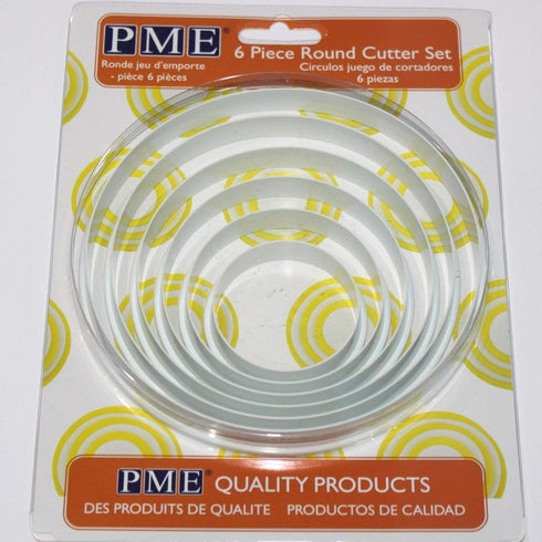 PME Set of 6 Round Cutters for Cake Decorating