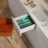 Utopia Kitchen Bamboo Drawer Organizer - Large Cutlery and Silverware Holder Tray, Mint, 5 Compartments