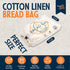Think4Earth (2 - Reusable Organic Cotton Bread Bag for Homemade Loaves Large | Premium Quality Storage Bags - Unique
