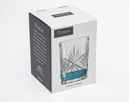 Godinger Bathroom Tumbler Cup Glass, Water Glass, Toothbrush Holder, Dublin Crystal Collection, 7oz
