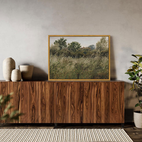OIQArt Framed Vintage Landscape Wall Art - Natural Scenery Oil Painting Canvas Prints for Kitchen Bedroom Living Room