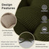 Set 2 17"x16"x3" AddGrace Chair Cushions for Dining Chairs of Non-Slip Kitchen Seat Cushions with Ties Tufted Thick