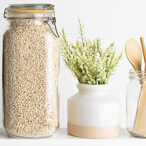 Galashield Classic Glass Jars with Airtight Lids - 67 oz Food Storage Jars, Leak Proof, Dishwasher Safe
