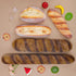 5pcs Set Gresorth Artificial French Bread for Decoration Highly Simulated Fake Rye Baguette Home Kitchen Party Food