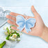 A1diee 12Pcs Set Blue Coquette Bow Air Freshener Hanging, Light Blue Aesthetic Diffuser Ornaments Refresh Air Fragrant