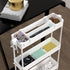 SPACELEAD Slim Storage Cart 4 Tier - Rolling Utility Organizer for Bathroom, Kitchen, Laundry Room & Narrow Places -