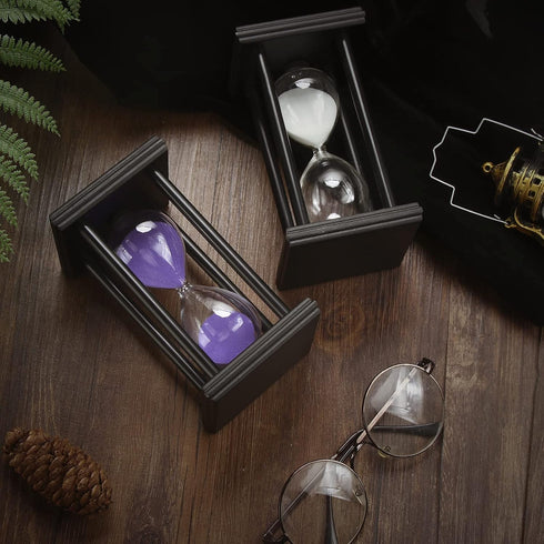 30/45/60 (30 Hourglass Sand Timer,Black Wooden Minute Sandglass Timer for Home,Desktop,Classroom Kitchen Restaurant