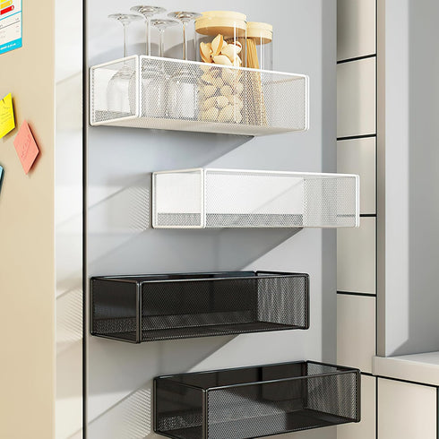 Magnetic Basket Organizer Holder for Fridge - Large Magnetic Storage Bin Box for Refrigerator, Whiteboard Classroom