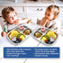 Korean Stainless Steel Divided Plates, Kids Tray, BPA Free 3 Compartment Plate, Set of 2 Silver