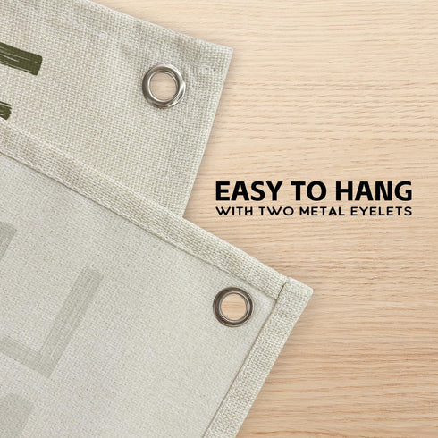 Little Man Cave Decor for Nursery, Sage Green Canvas Banner, Long Live Boyhood Wall Hanging Linen Banner Flag Decor
