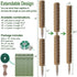 47.5 Inch 4 Packs 16 Inch Fabulas Moss Pole - Monstera Plant Support, Plant Stakes for Indoor Plants Coco Coir Moss