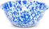 Crow Canyon Home Enamelware Serving Bowl, 1.5 Quart, Blue/White Splatter