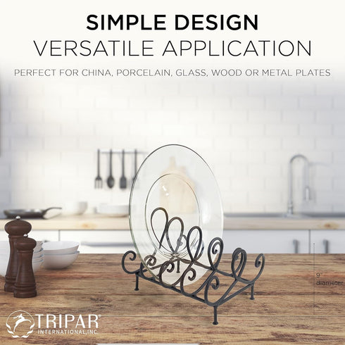TRIPAR Baldwin 4 Place Plate Holder Kitchen Organizers And Storage by TRIPAR