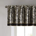 Madison Park Aubrey Jacquard Rod Pocket Valance, Classic Silk Paisley, 50X18", Black