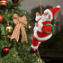 SZTLKHH 2PCS Electric Santa Climbing Rope Decoration - Funny Musical Christmas Tree Ornament, Hanging Doll Toy
