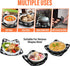 4 Pieces Microwave Bowl Holders Set, Heat Resistant Potholder Protector, Large Hot Pads, Black & White Plaid