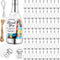 Gerrii 60 Pcs Silver Champagne Bottle Container Set, Mini Champagne Candy Bottles