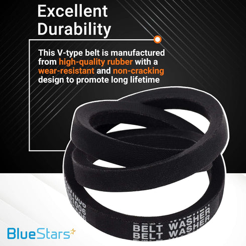 BlueStars 4 Packs Washer Drive Belt Replacement for Amana Maytag Speed Queen Washers - Exact Fit