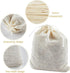 TUZAZO 50 Pack Reusable Tea Bags, Natural Unbleached Cotton Cheesecloth Bags for Straining, Drawstring Muslin Bags