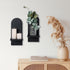 Set 2, Yorkmills Sconces Wall Decor of Wall Candle Holder Rustic Home Decor, Floating Candle Sconces Shelf Black Wall