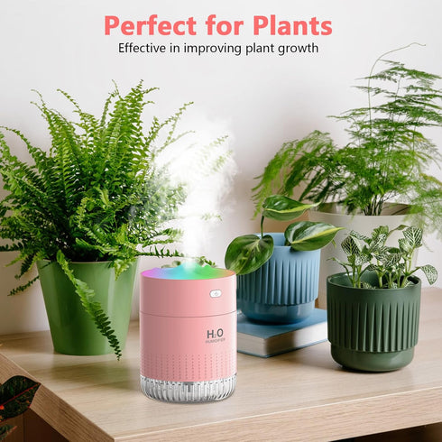 2 Portable Small Humidifiers for Bedroom Baby, Rechargeable Mini Cool Mist Plant Humidifier for Plants, Quiet Desktop