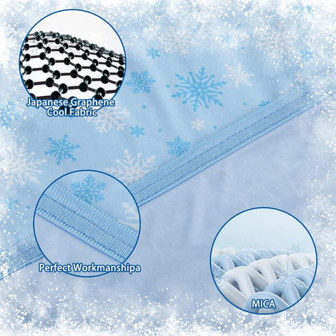 OIGAE Cooling Blanket - Double Sided Cold Effect Bed Throw for Hot Sleepers, Skin-Friendly