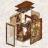 3D MiniCity Book Nook Kit, DIY Miniature Dollhouse Booknook Kit, Wooden Puzzle Bookend Bookshelf Insert Decor with LED