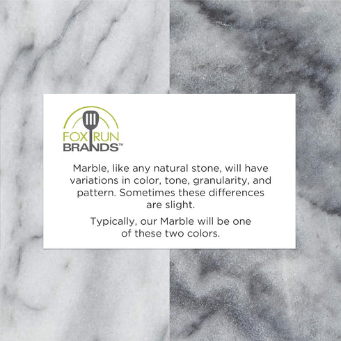 Fox Run Natural White Polished Marble Stone Coasters, Set of 6