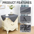 24x24 Inch Small Square Tablecloth Washable Polyester Side Table Cloth Solid Grey Heavy Duty End Table Cover for Dining